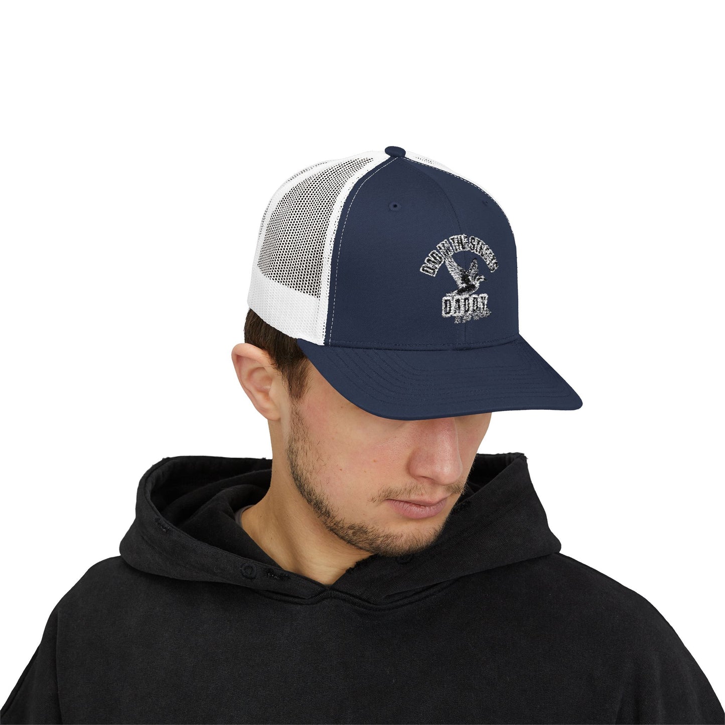 Dad in the streets, Daddy in the sheets - Embroidered Mesh Snapback Hat