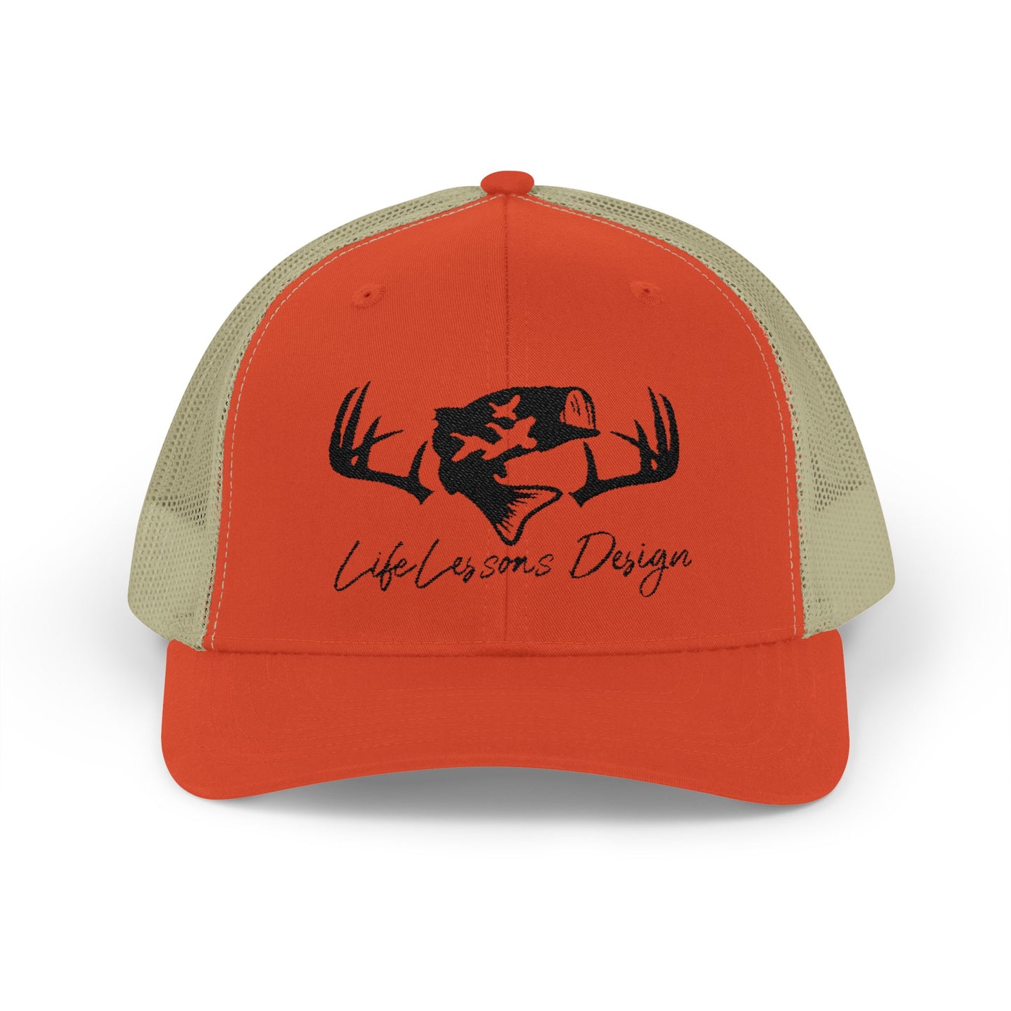 Rustic Outdoor Snapback Trucker Cap with Antler Design, Hunter's Hat, Camping Gear, Gift for Outdoorsman, Casual Summer Accessory