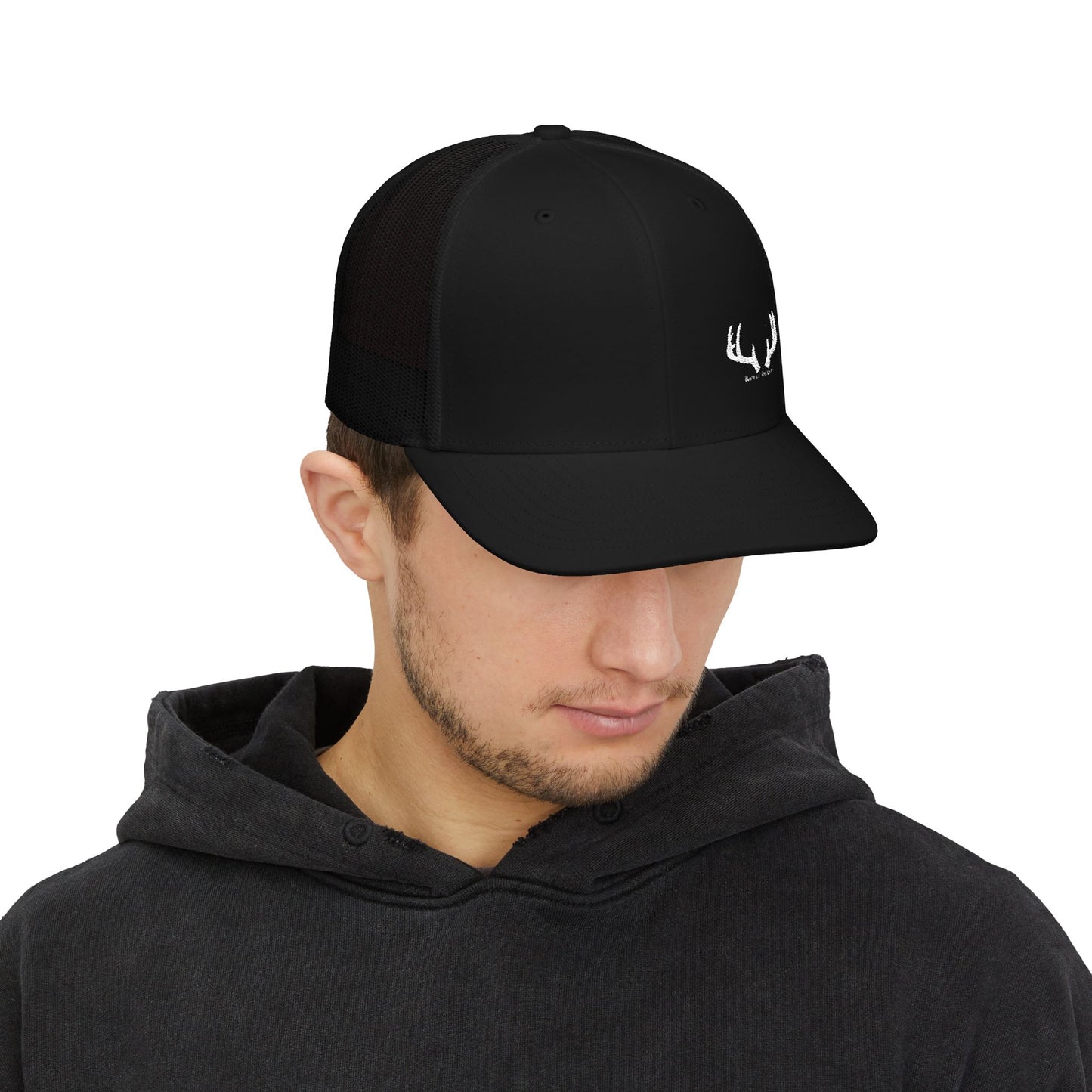 Stylish Embroidered Snapback Trucker Cap - Antlers / Rowdy Duck Co.