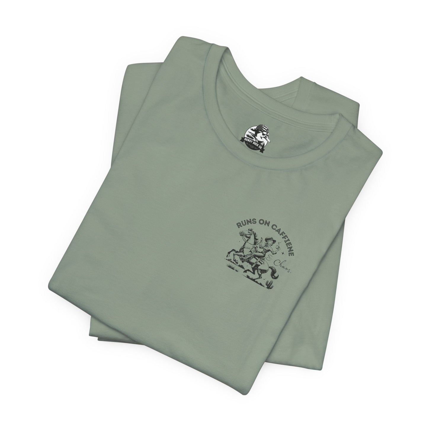 Caffeine and Chaos - Handle Your Shit Graphic Cowgirl Tee