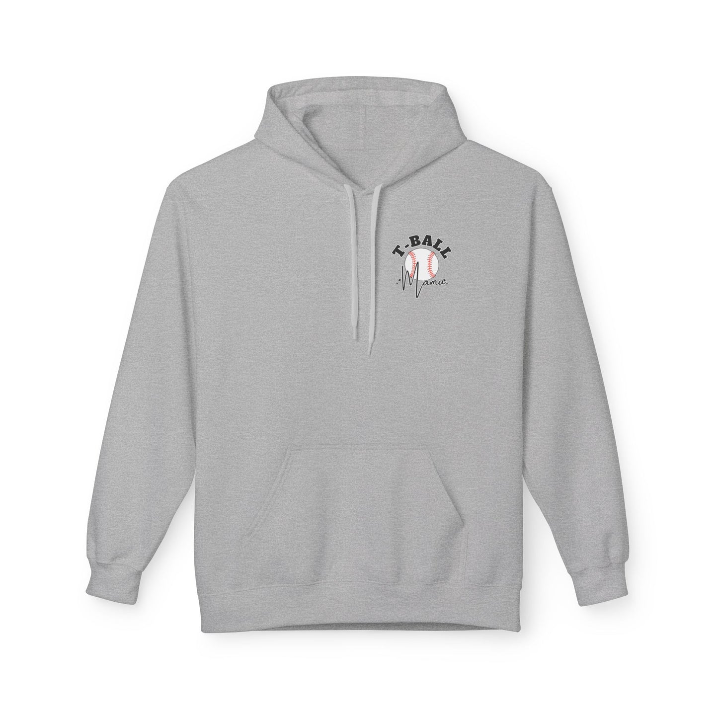 T-Ball Mom Era Fleece Hoodie - Midweight Softstyle Sweatshirt for Sports Moms