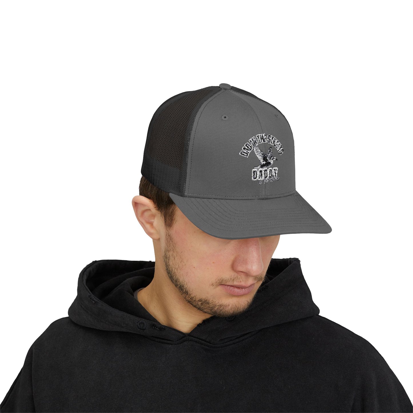 Dad in the streets, Daddy in the sheets - Embroidered Mesh Snapback Hat