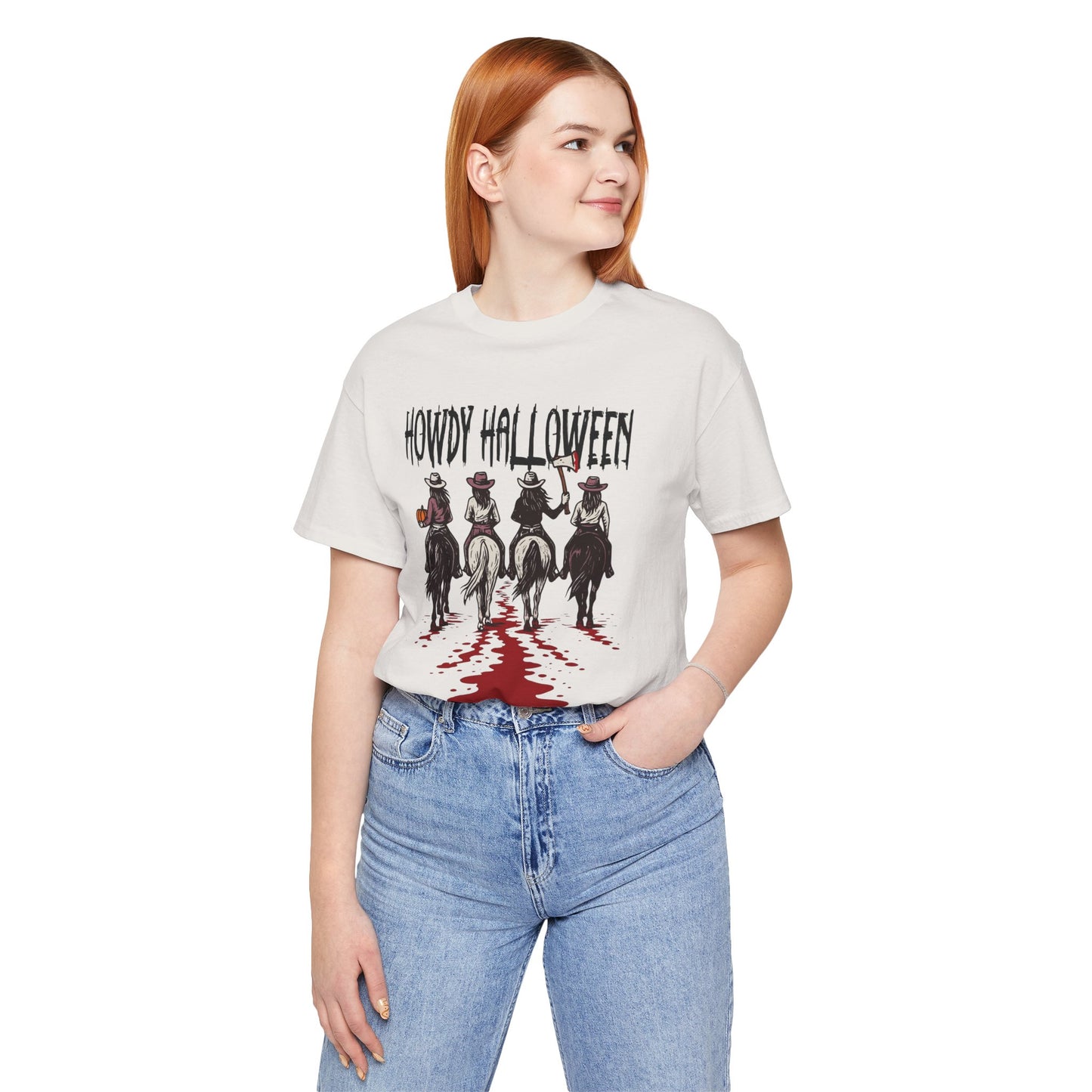 Halloween Cowboy Tee, Howdy Halloween Graphic T-Shirt