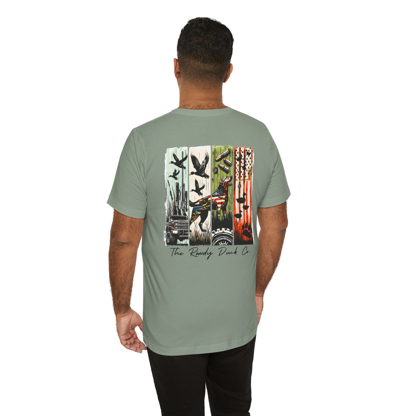 The RowdyDuckCo -Graphic Tee - American Flag Country