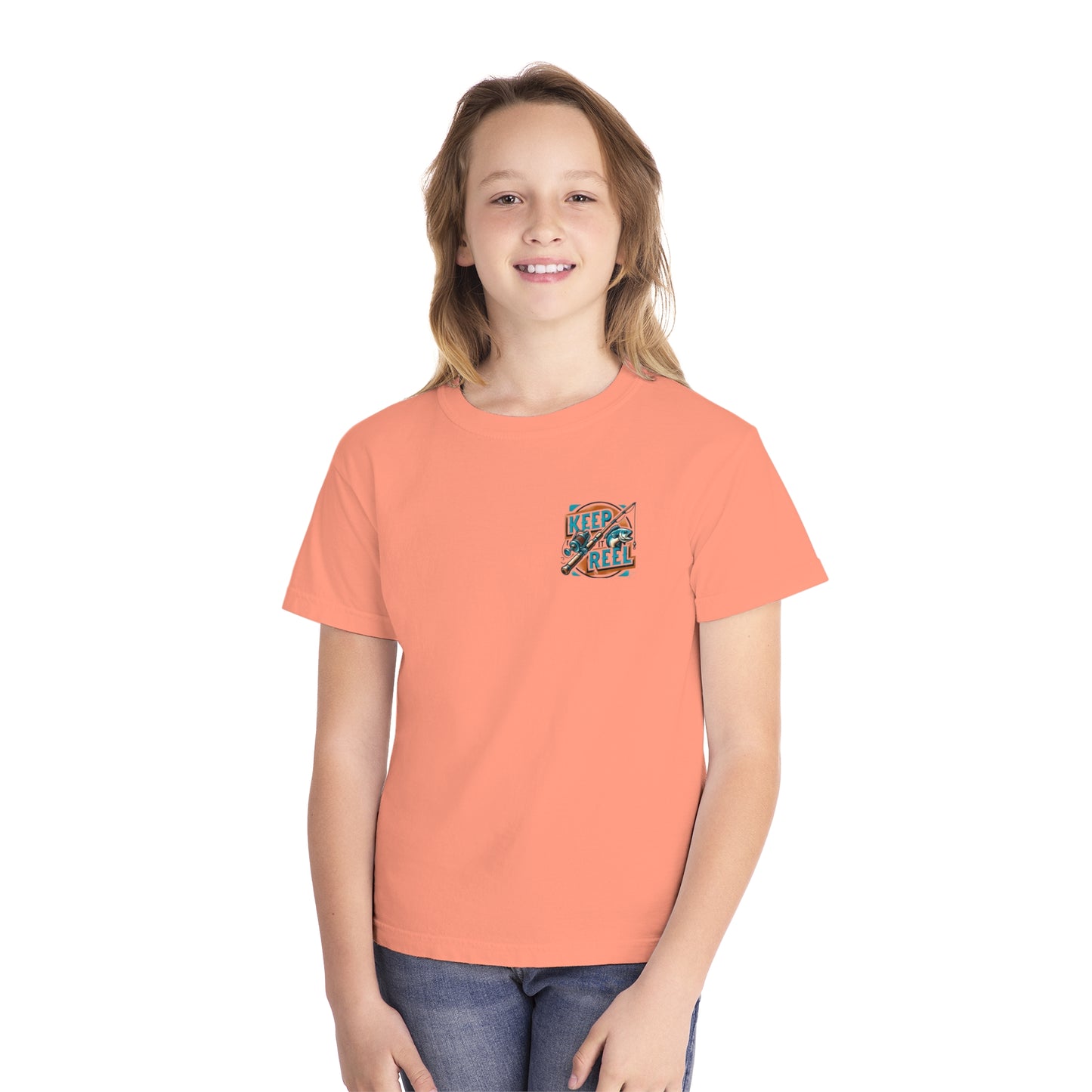 Comfort Color Youth Fishing Tee - Keep It Reel!