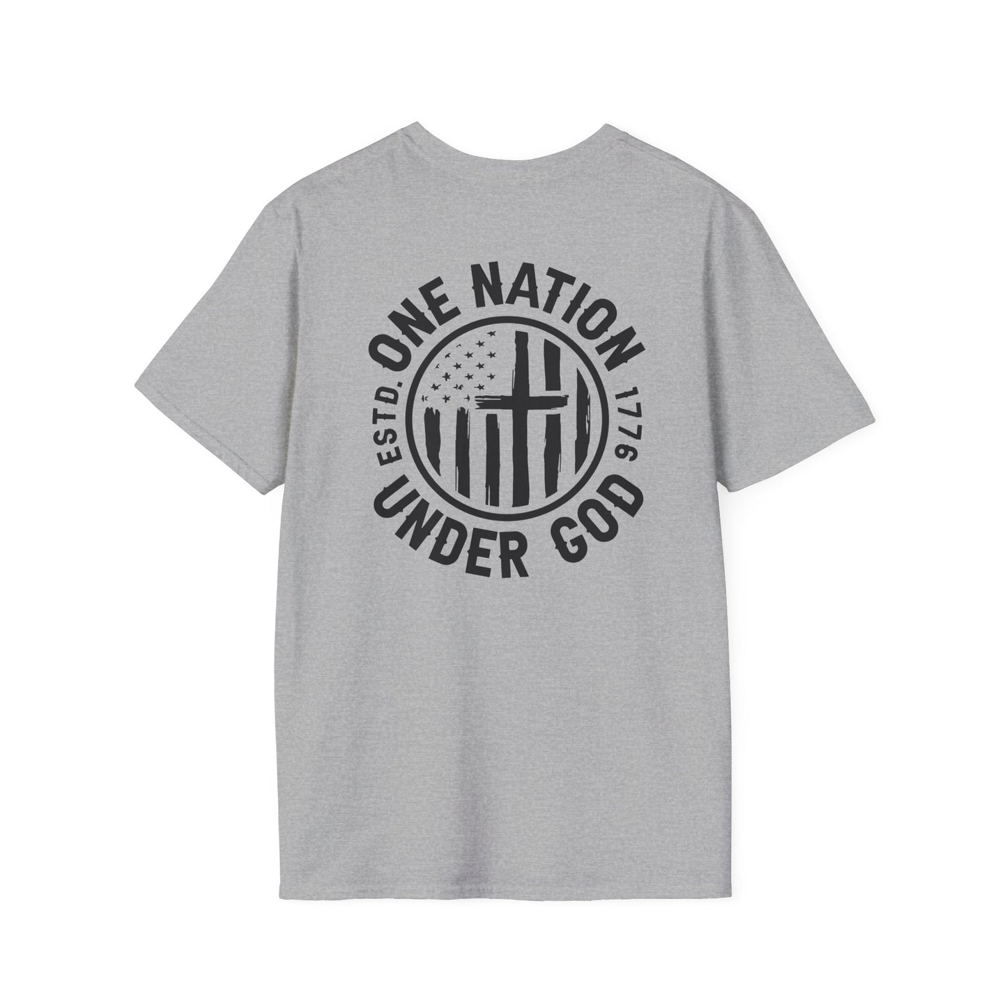 Patriotic Unisex T-Shirt - One Nation Under God, Casual Tee, Gift for Veterans, American Pride Shirt, Everyday Wear