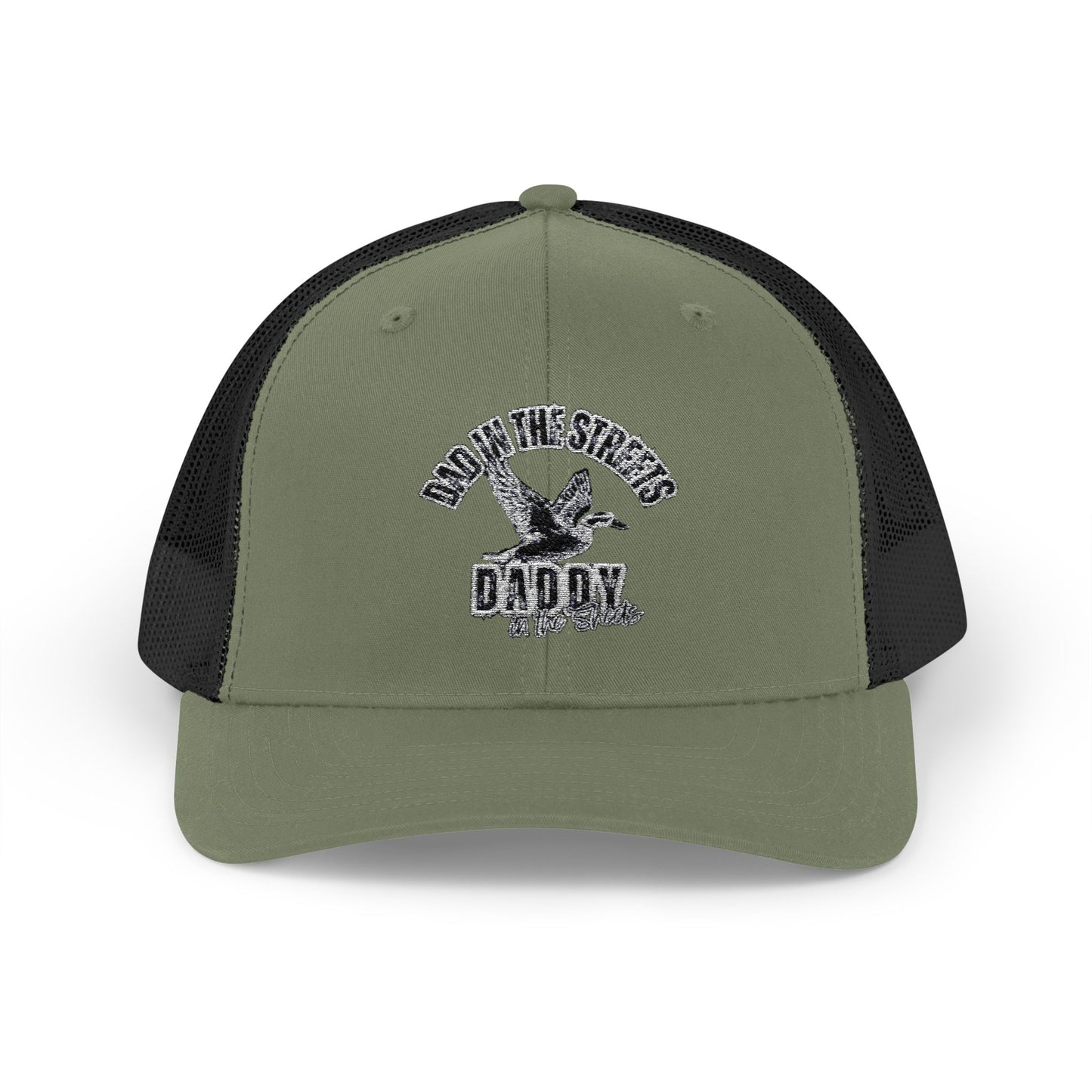 Dad in the streets, Daddy in the sheets - Embroidered Mesh Snapback Hat