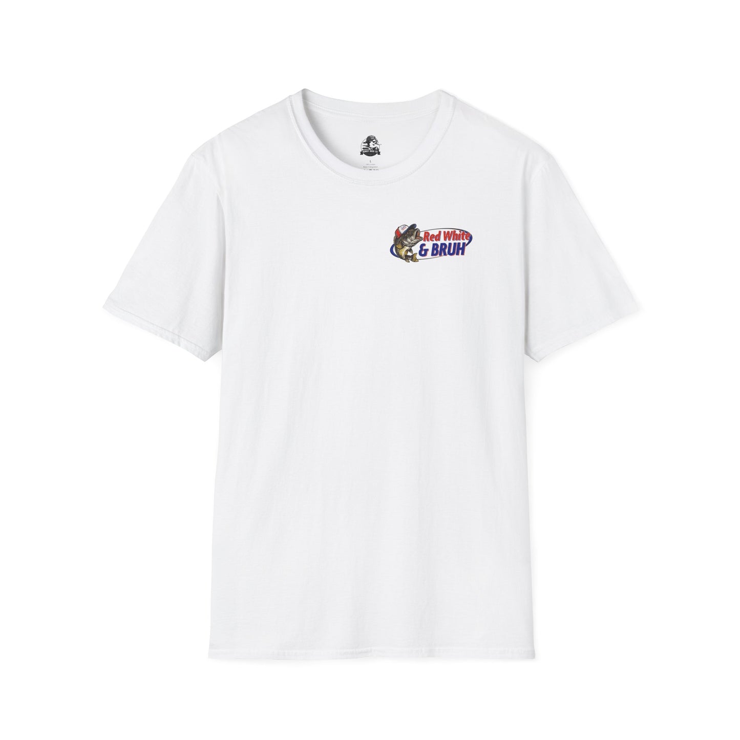 Fishing Enthusiast T-Shirt, Casual Summer Tee, Gift for Anglers, Outdoor Adventure Shirt, Red White & Bruh Design
