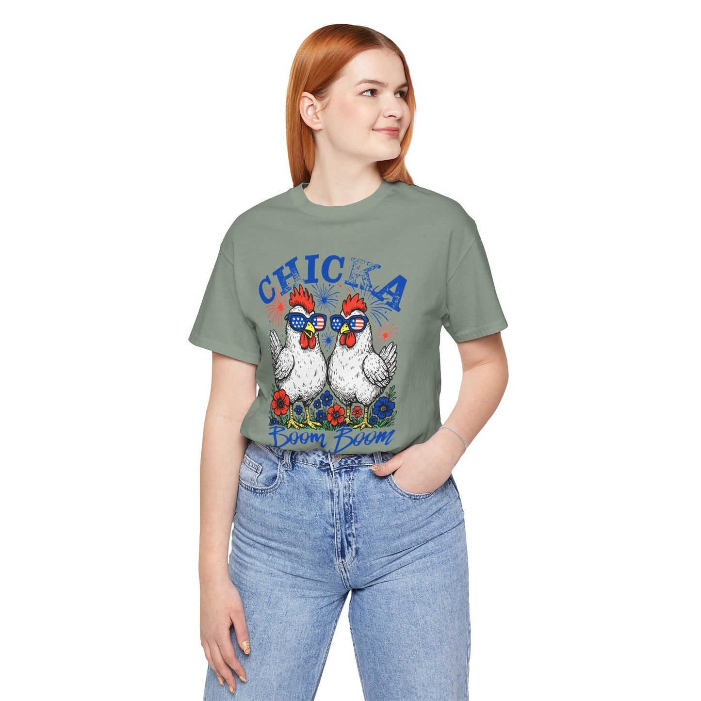 Chic Chicken Graphic Tee, Fun Unisex T-Shirt, Summer Fashion, Gift for Farm Lovers, Quirky Casual Wear, Boho Style