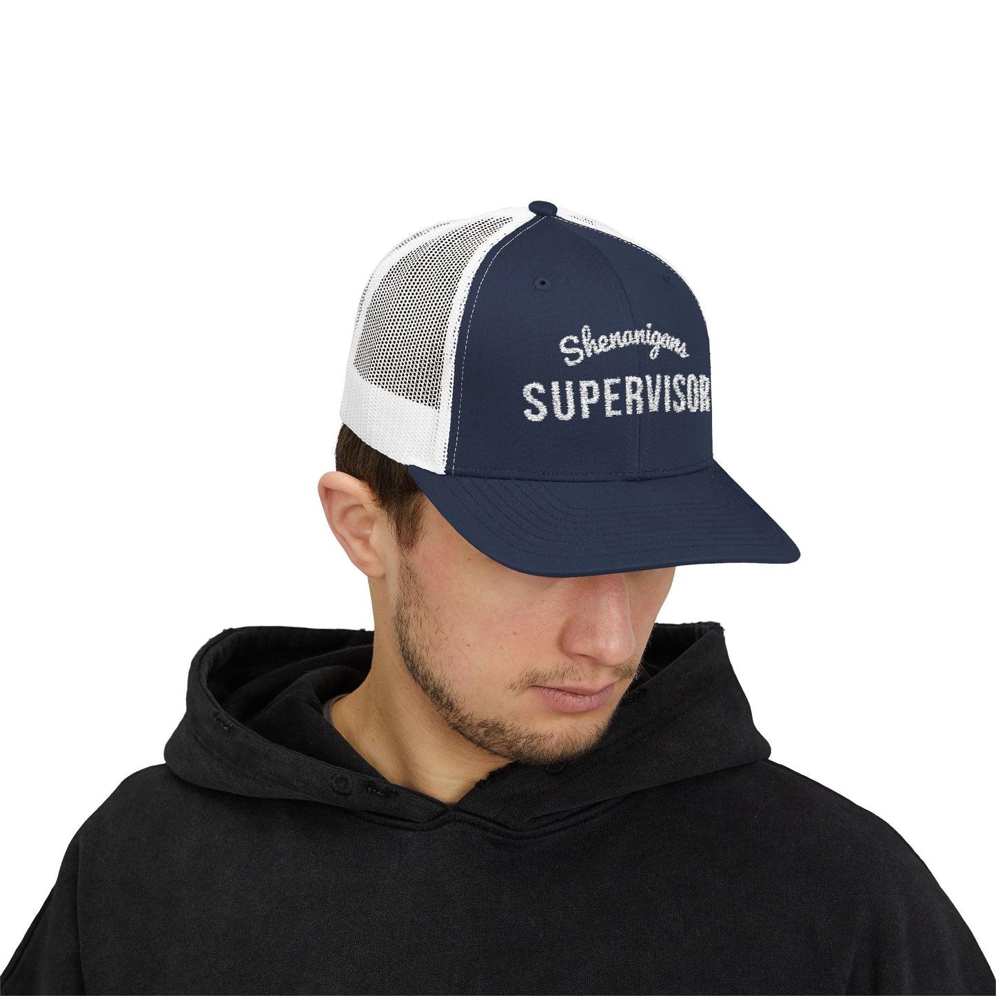 Shenanigans Supervisor Snapback Trucker Cap | Fun Cap for Supervisors, Gift for Managers, Casual Hat, Summer Accessory, Work Hat