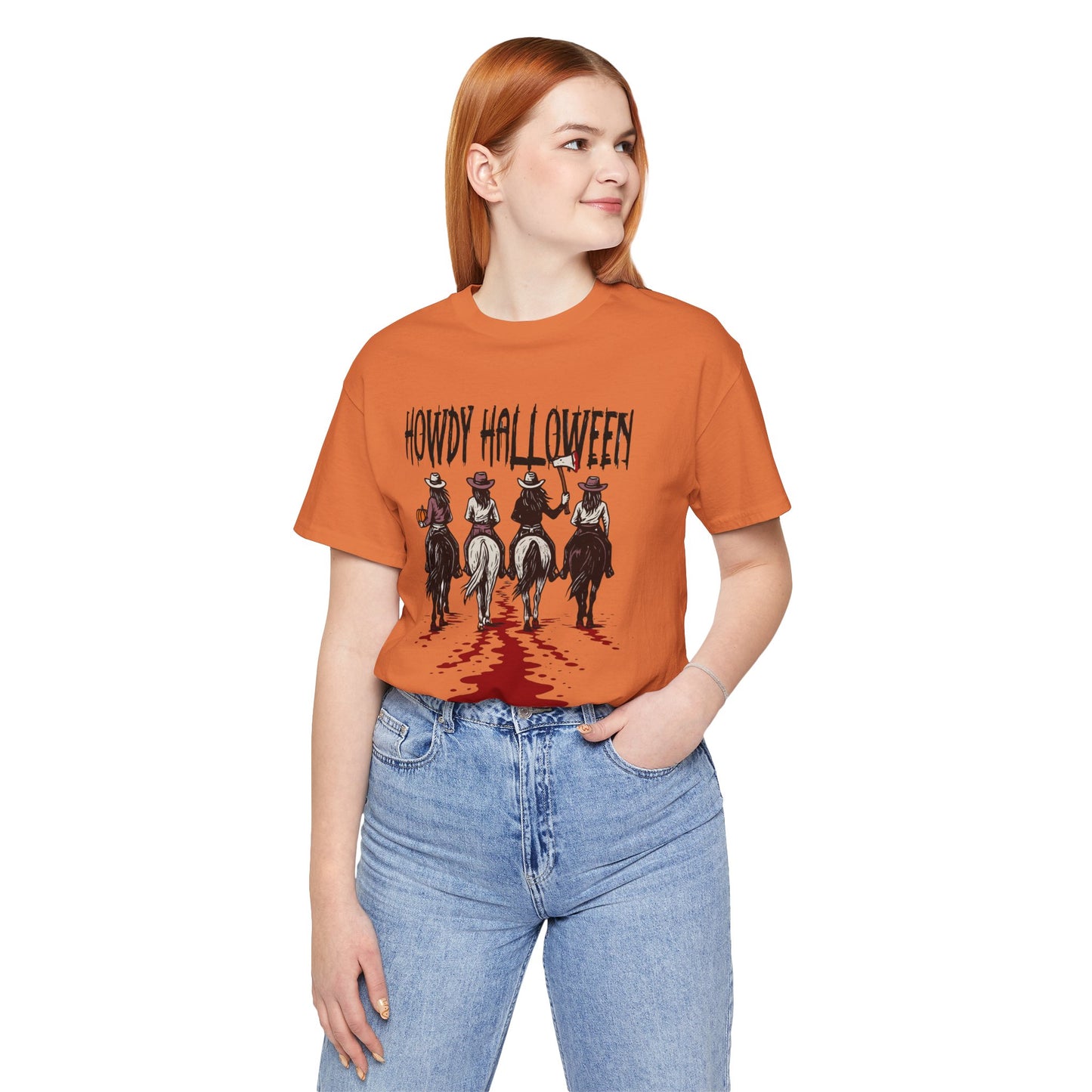 Halloween Cowboy Tee, Howdy Halloween Graphic T-Shirt