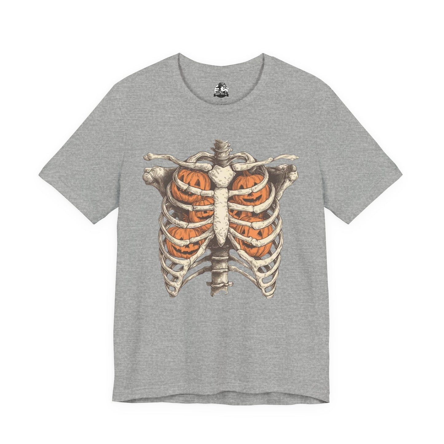 Adult spooky skeleton tee