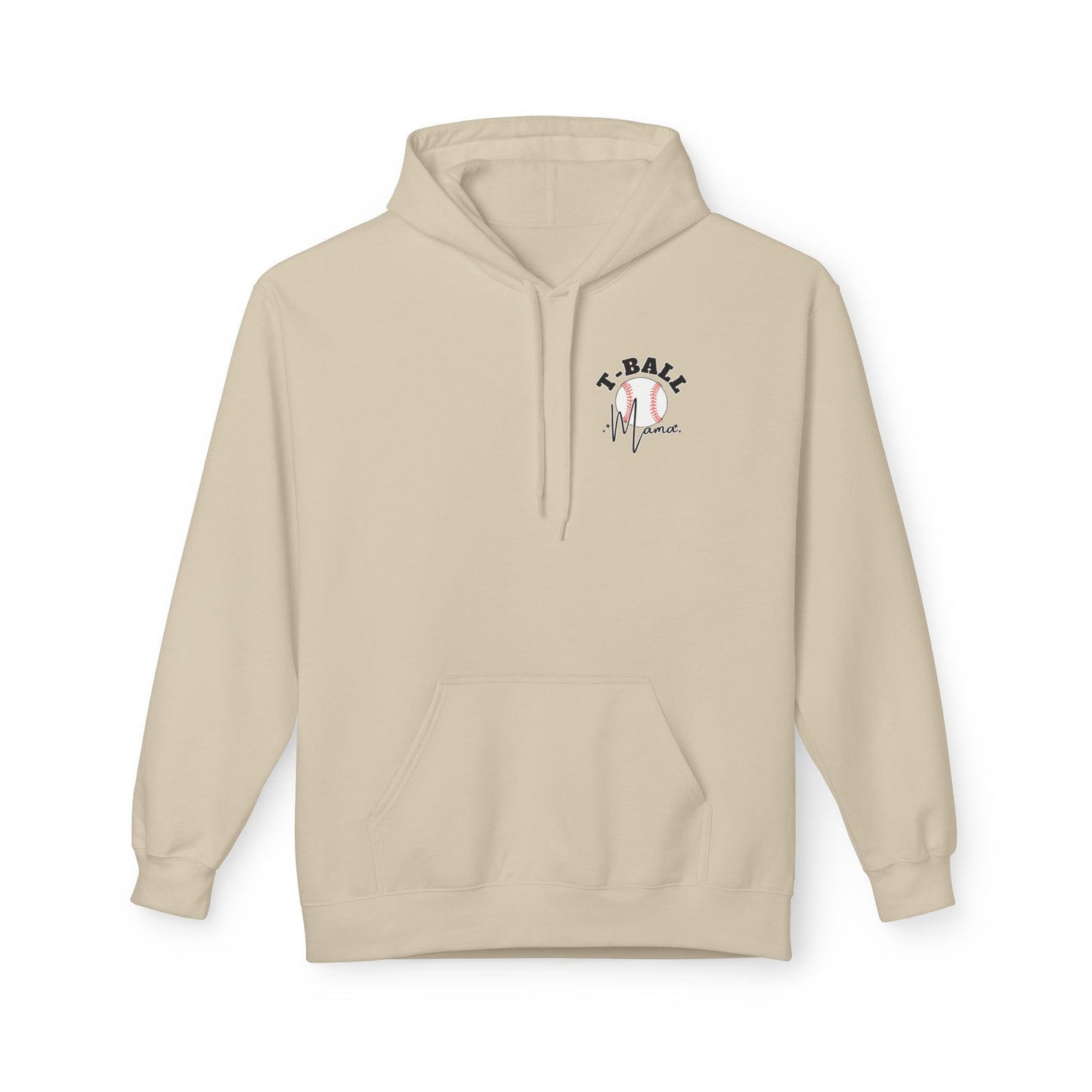 T-Ball Mom Era Fleece Hoodie - Midweight Softstyle Sweatshirt for Sports Moms