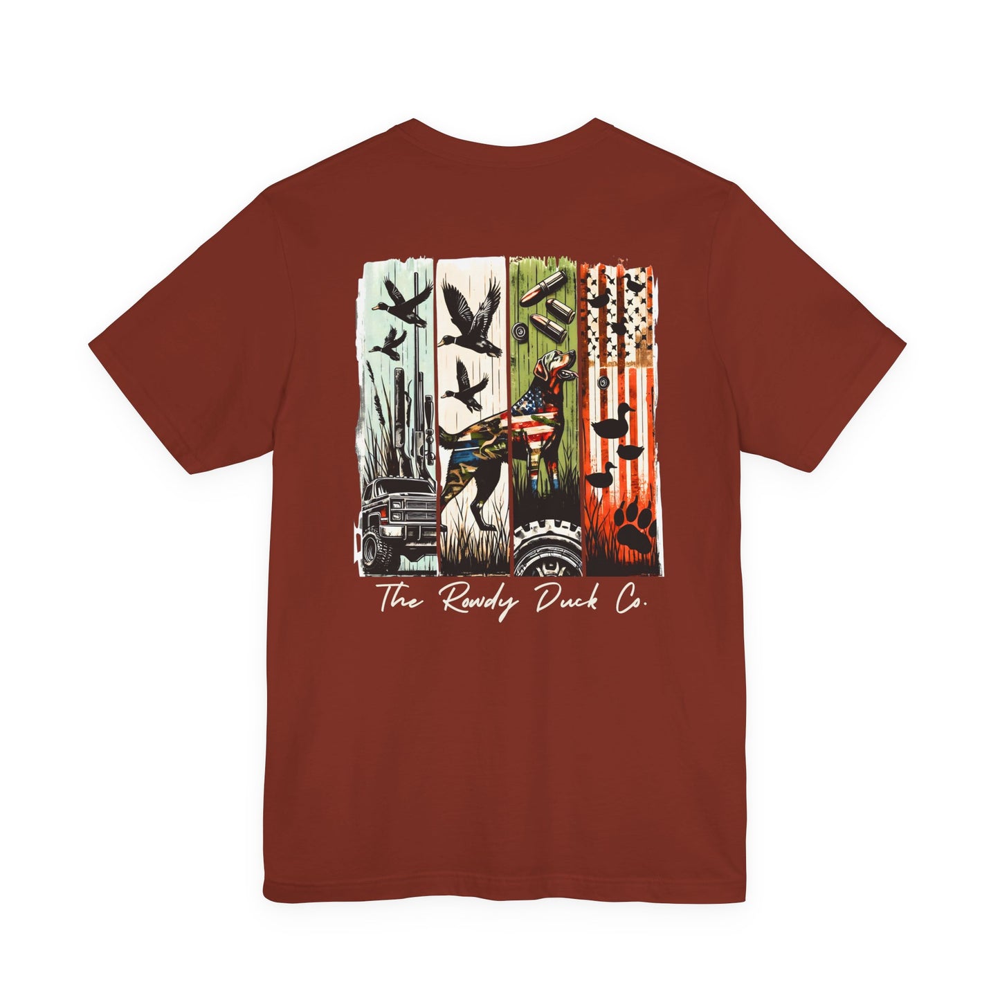 The RowdyDuckCo -Graphic Tee - American Flag Country