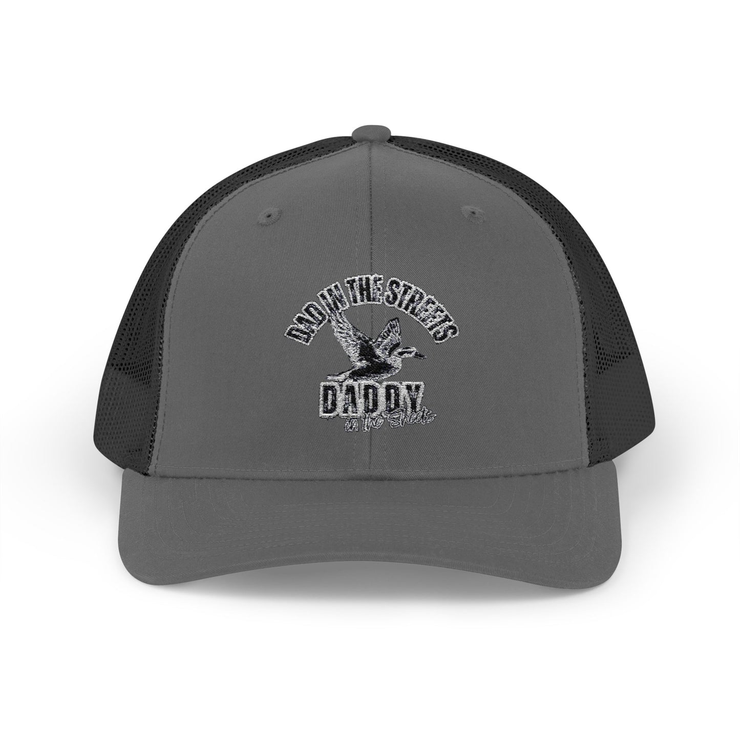 Dad in the streets, Daddy in the sheets - Embroidered Mesh Snapback Hat