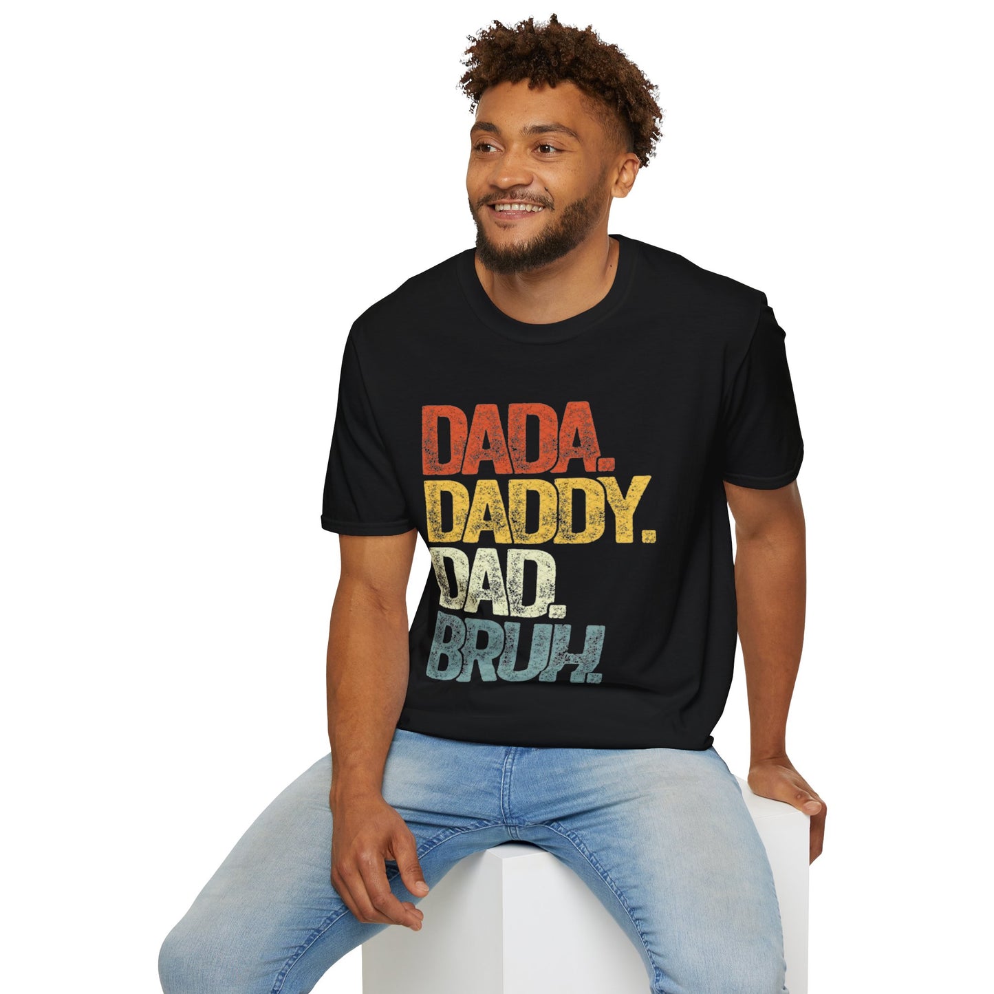 Father's Day Humor T-Shirt, Dada Daddy Dad Bruh Tee, Unisex Gift for Dads, Funny Dad Shirt for Birthdays, Casual Wear