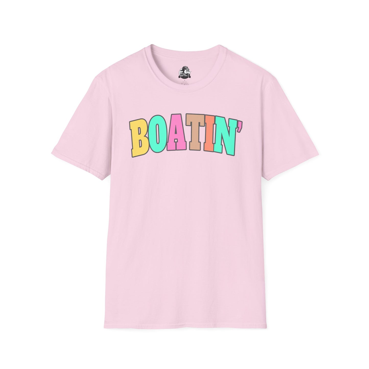 Colorful Boat Themed Unisex Softstyle T-Shirt, Perfect for Summer Days and Casual Outings, Gift for Boating Enthusiasts
