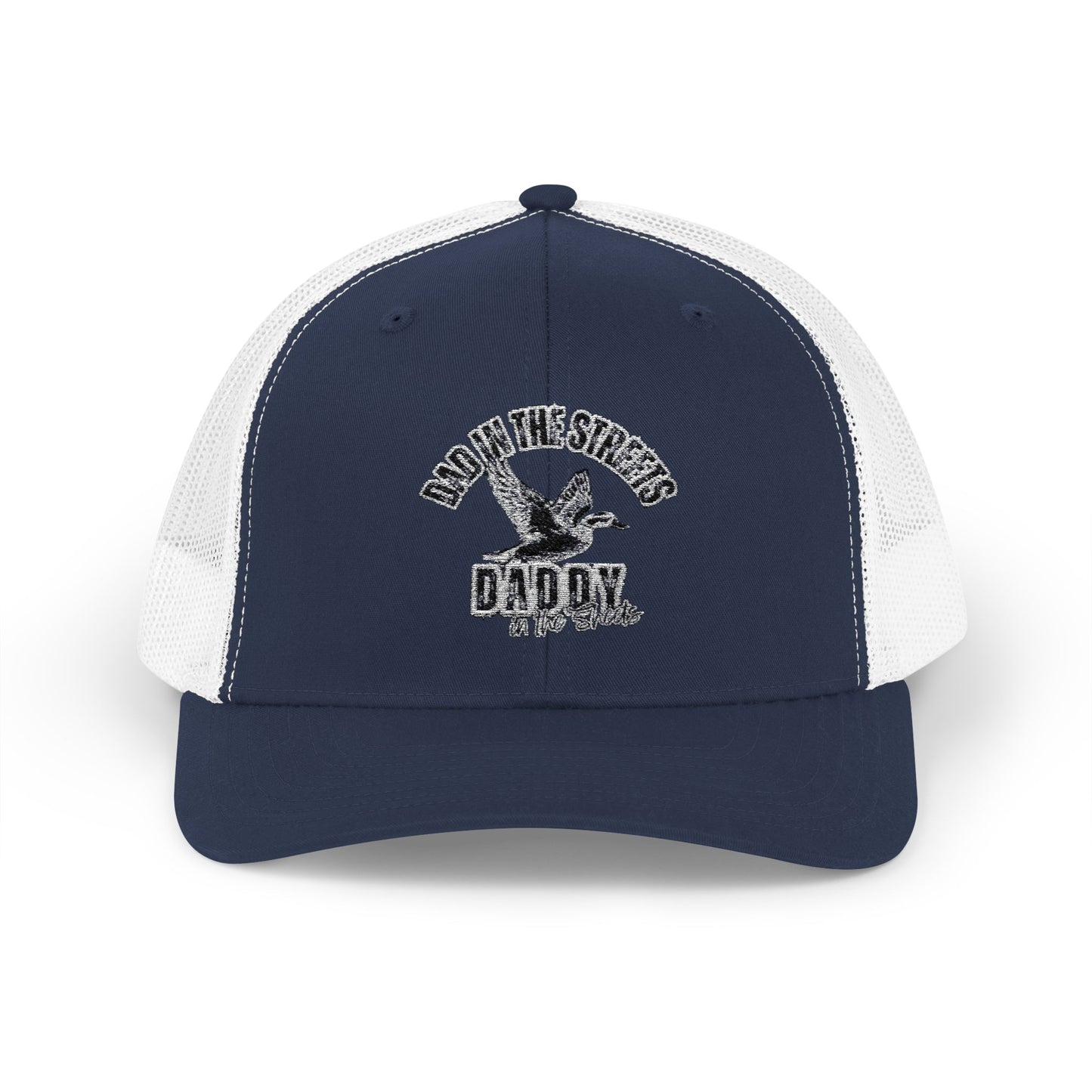 Dad in the streets, Daddy in the sheets - Embroidered Mesh Snapback Hat