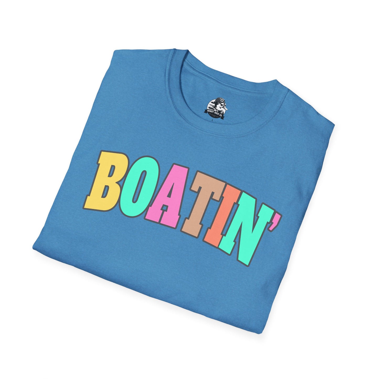 Colorful Boat Themed Unisex Softstyle T-Shirt, Perfect for Summer Days and Casual Outings, Gift for Boating Enthusiasts