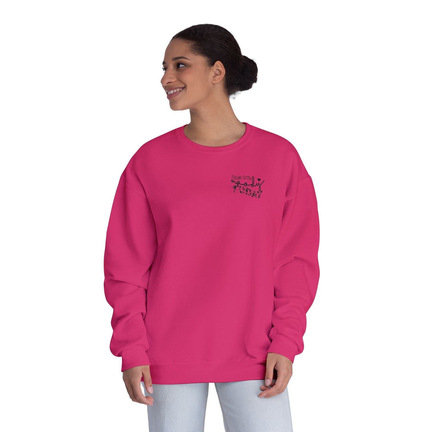 Feeling Extra Moody Unisex Crewneck Sweatshirt, Cute Cow Sweatshirt, Funny Sweatshirt, Animal Lover Gift, Cozy Casual Wear, Birthday Gift