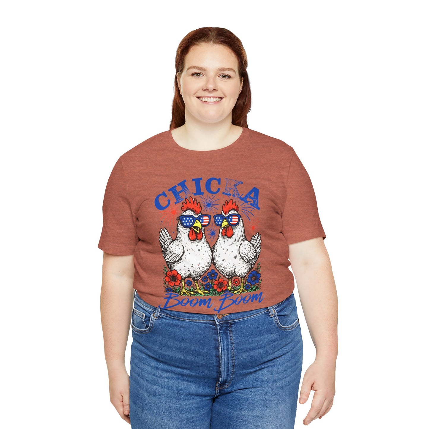 Chic Chicken Graphic Tee, Fun Unisex T-Shirt, Summer Fashion, Gift for Farm Lovers, Quirky Casual Wear, Boho Style