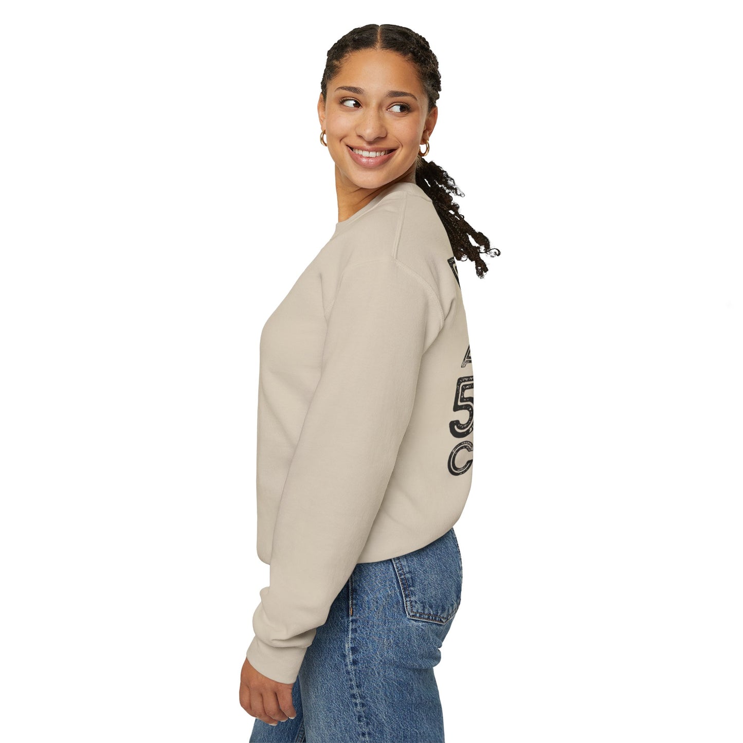 Unisex Fleece Crewneck 50% anxiety 50% coffee