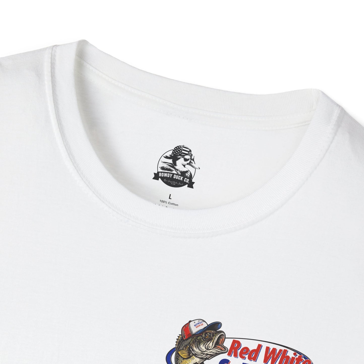 Fishing Enthusiast T-Shirt, Casual Summer Tee, Gift for Anglers, Outdoor Adventure Shirt, Red White & Bruh Design