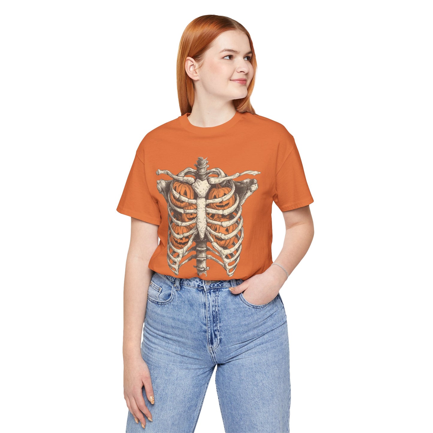 Adult spooky skeleton tee