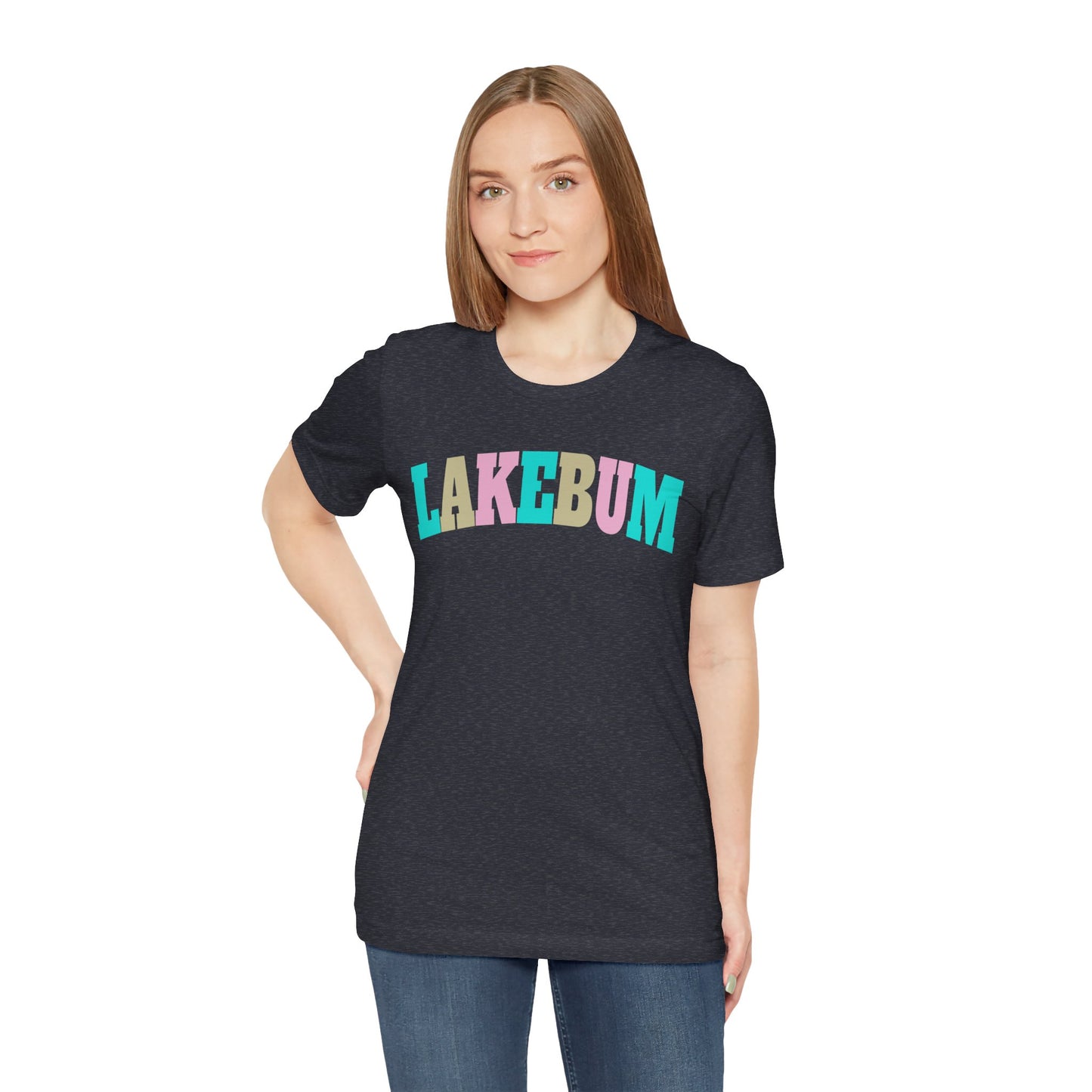 Lakebum Unisex Short Sleeve Tee - Perfect for Summer Getaways, Beach Days, Lake Trips, Casual Outings, Colorful Graphic Tee