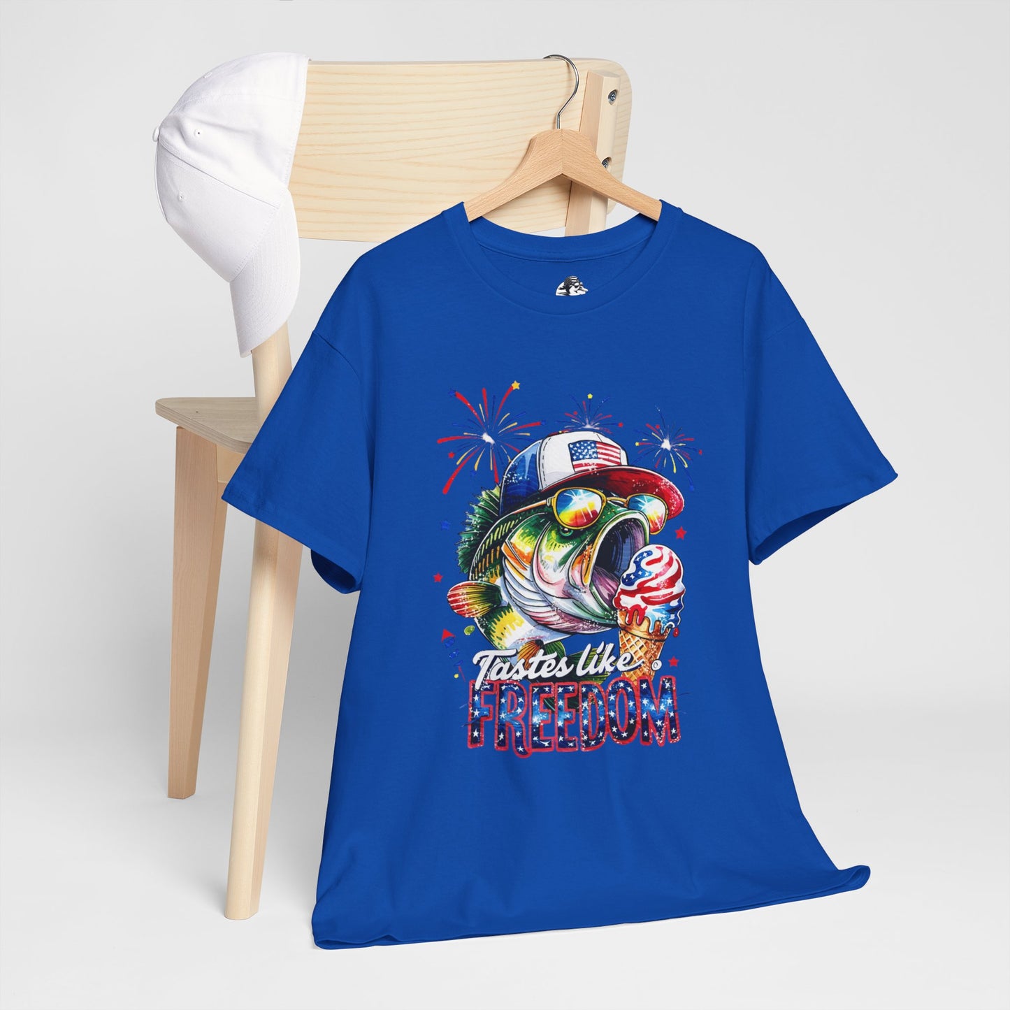 Patriotic Fishing Tee, Fourth of July Shirt, Freedom T-Shirt, Summer Adventure Apparel, Fishing Lover Gift