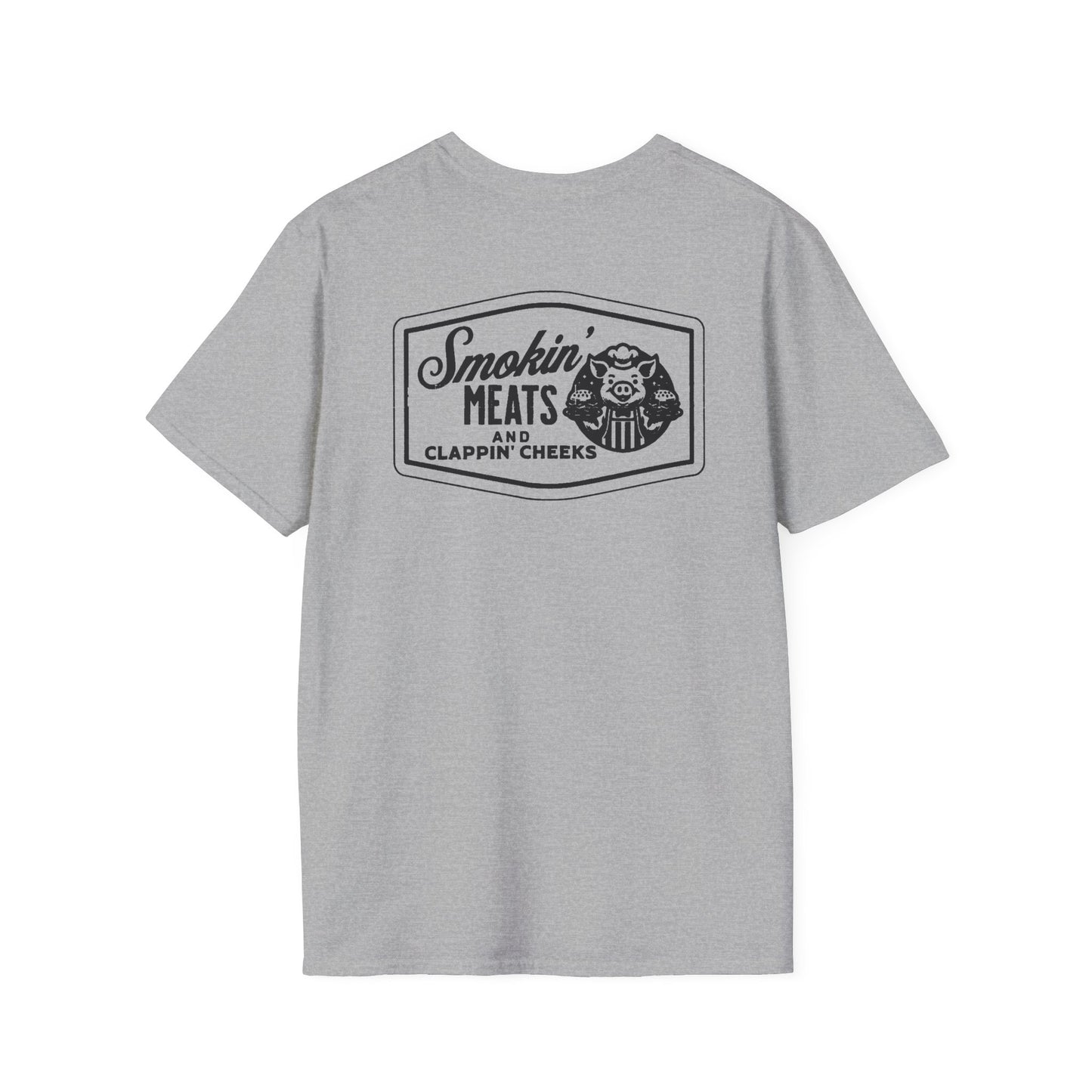 Smokin' Meats T-Shirt - Funny BBQ Humor Unisex Softstyle Tee