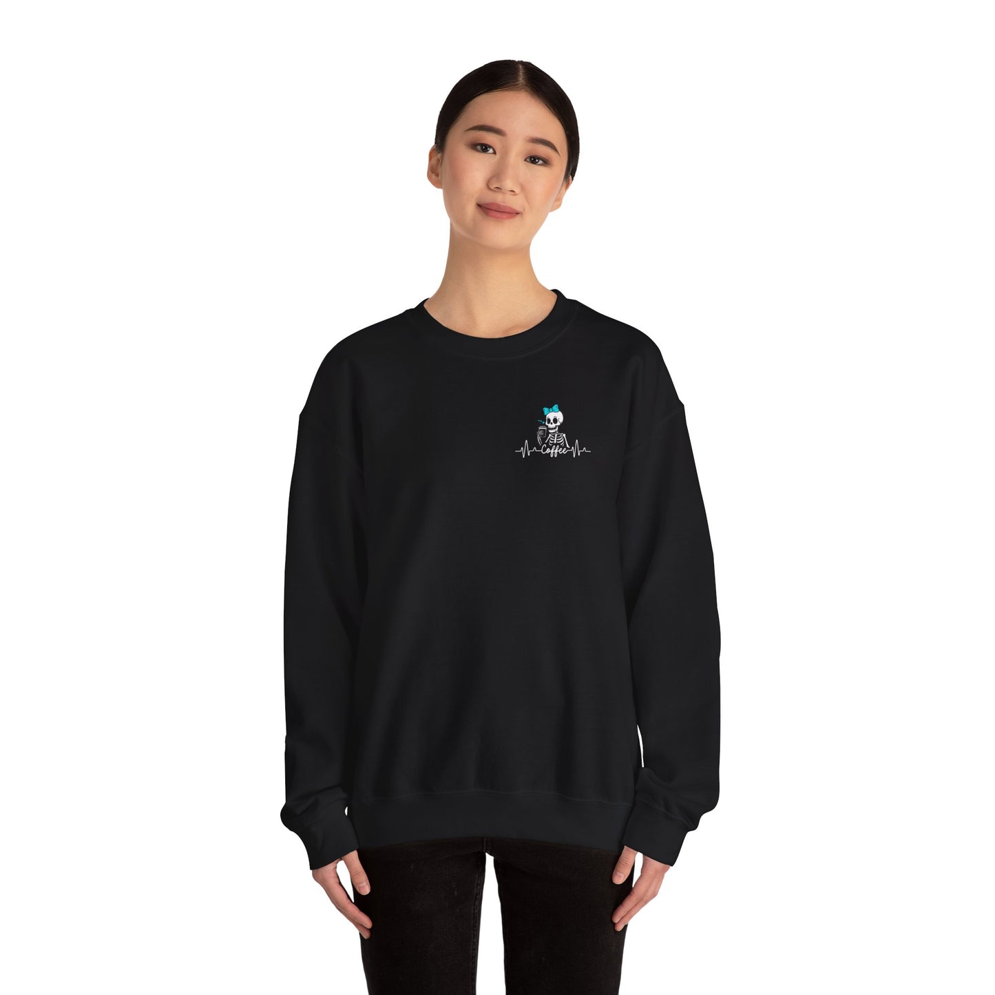 Unisex Fleece Crewneck 50% anxiety 50% coffee