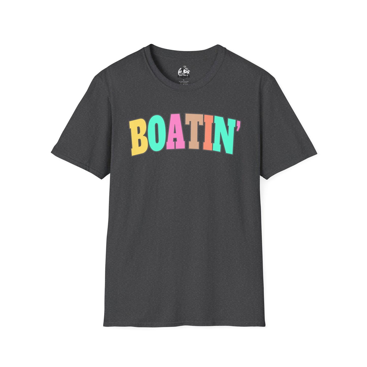 Colorful Boat Themed Unisex Softstyle T-Shirt, Perfect for Summer Days and Casual Outings, Gift for Boating Enthusiasts