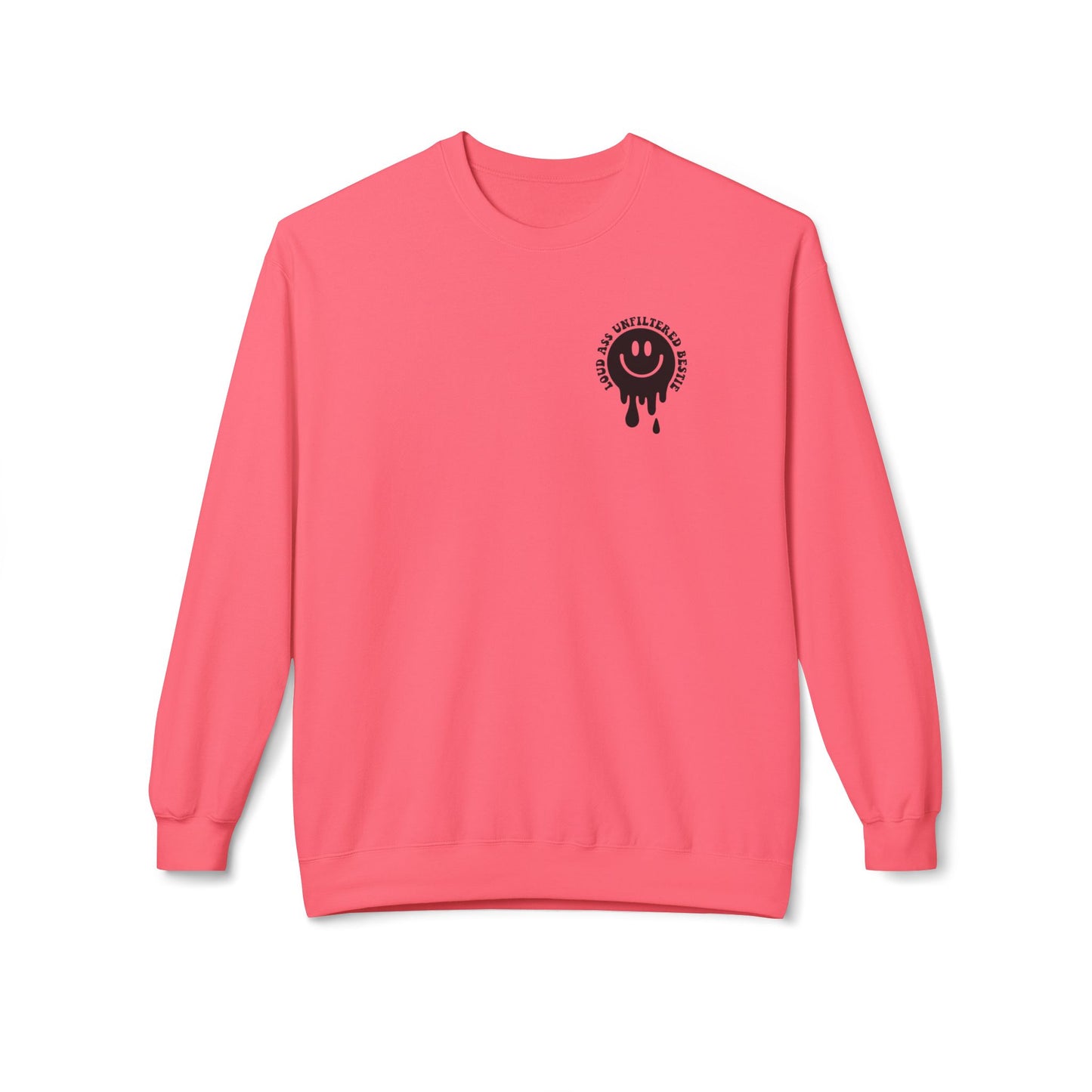 Loud Bestie Sweatshirt, Unfiltered Crewneck, Funny Gift for Friends, Cozy Casual Wear, Humor Apparel, Birthday Gift