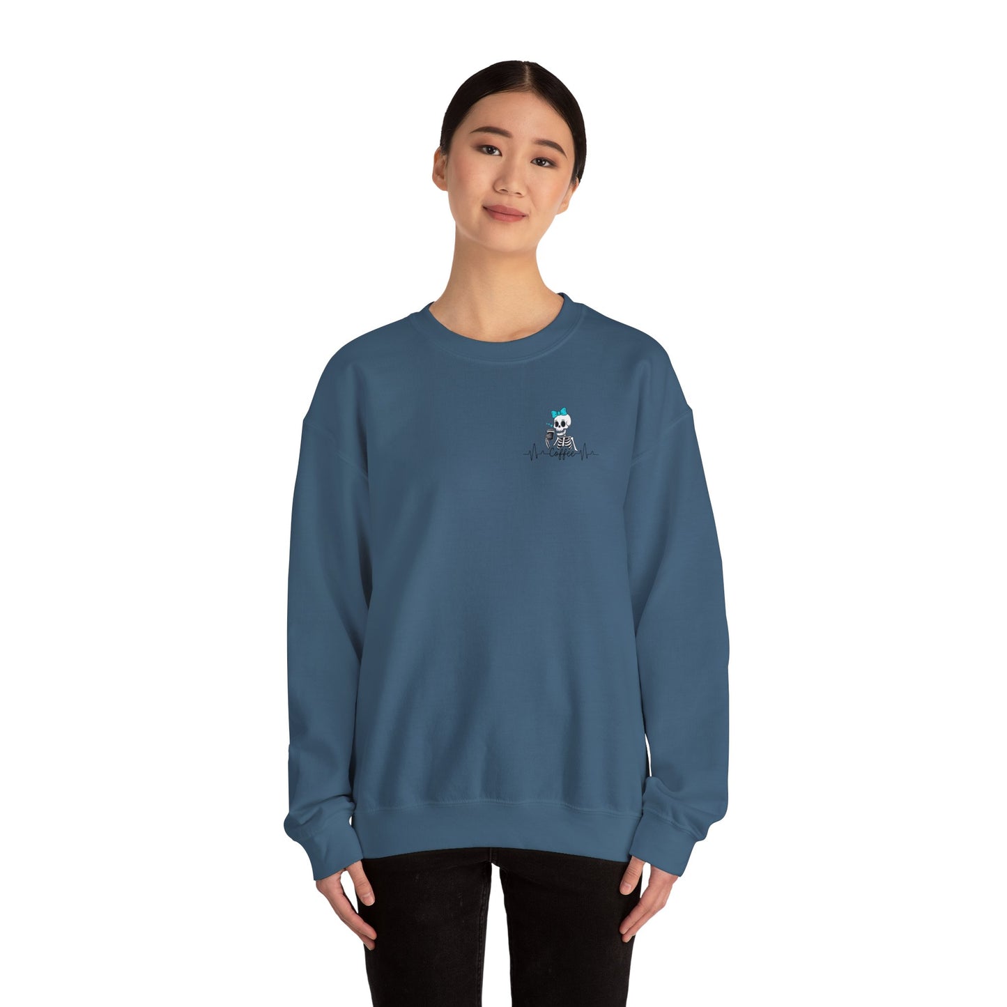 Unisex Fleece Crewneck 50% anxiety 50% coffee