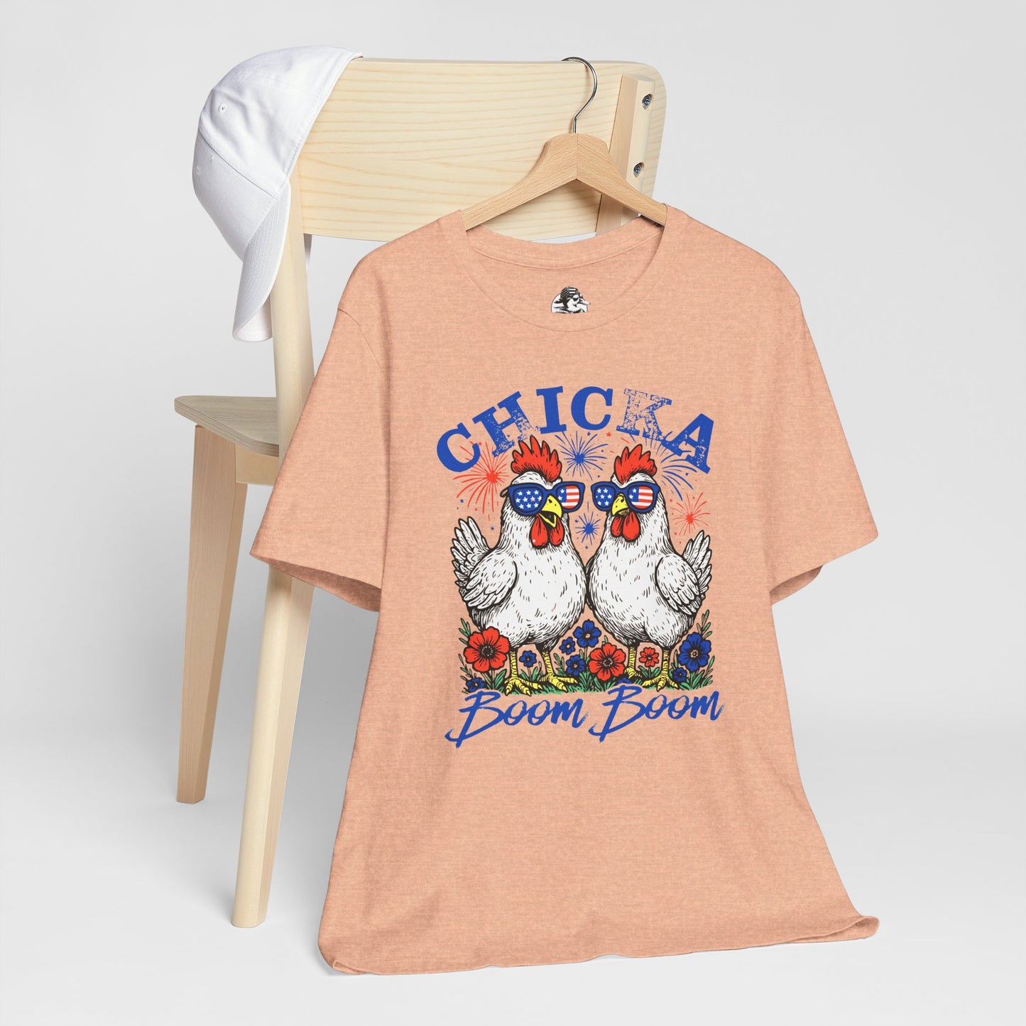 Chic Chicken Graphic Tee, Fun Unisex T-Shirt, Summer Fashion, Gift for Farm Lovers, Quirky Casual Wear, Boho Style
