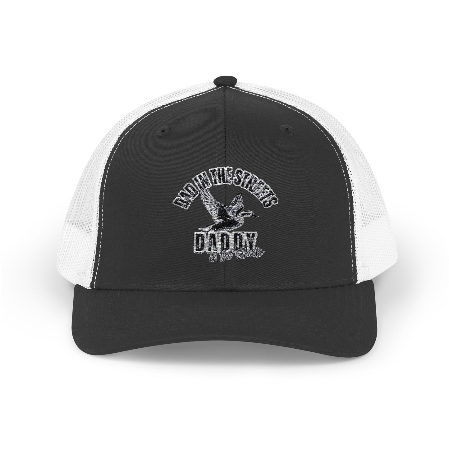 Dad in the streets, Daddy in the sheets - Embroidered Mesh Snapback Hat