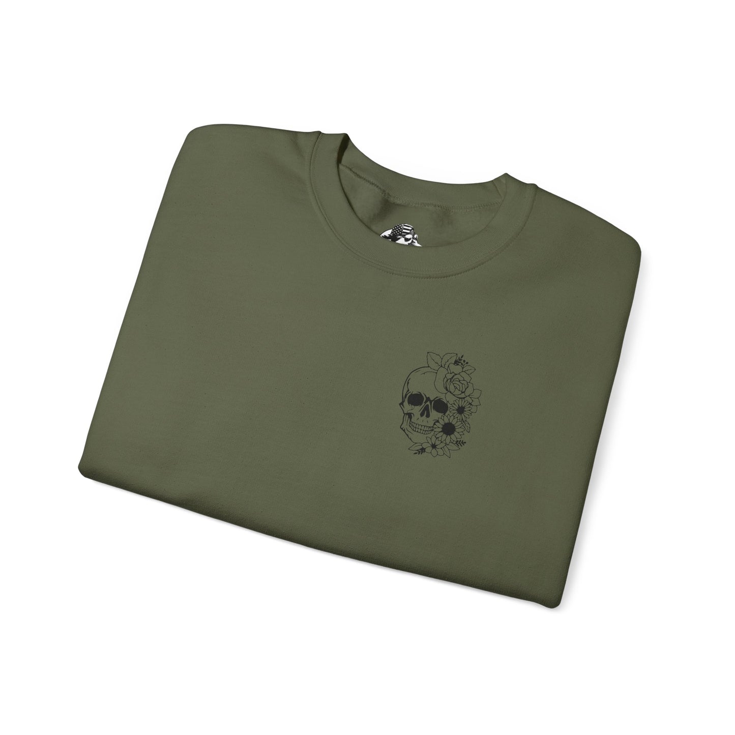 Skull "You don't Have to Please Any of These People " Graphic Crewneck Sweatshirt