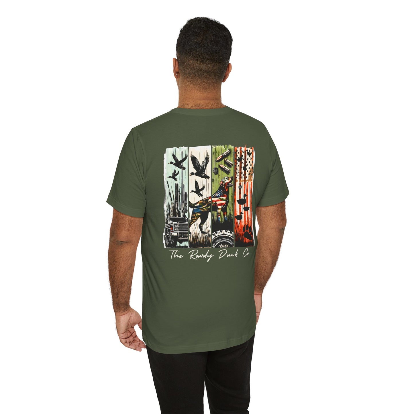 The RowdyDuckCo -Graphic Tee - American Flag Country