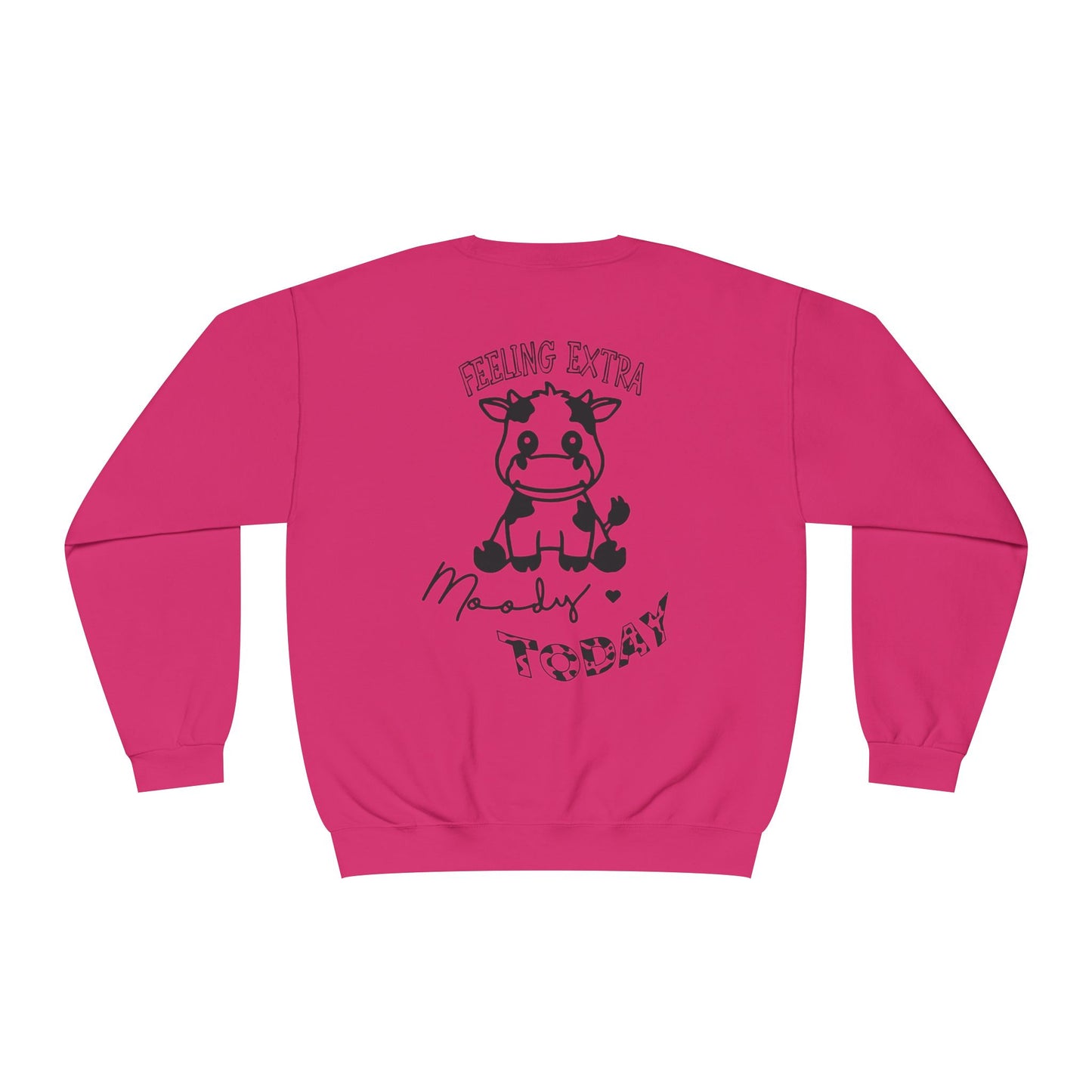 Feeling Extra Moody Unisex Crewneck Sweatshirt, Cute Cow Sweatshirt, Funny Sweatshirt, Animal Lover Gift, Cozy Casual Wear, Birthday Gift