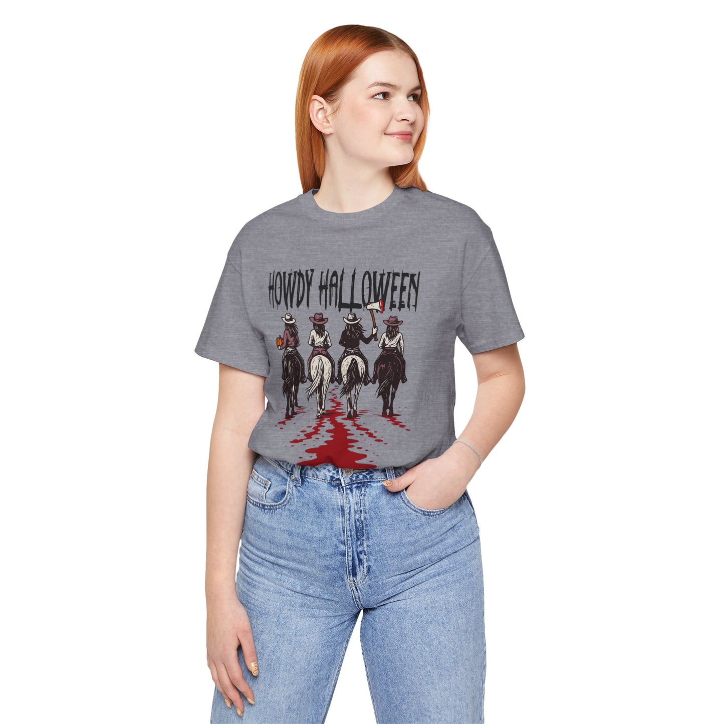 Halloween Cowboy Tee, Howdy Halloween Graphic T-Shirt