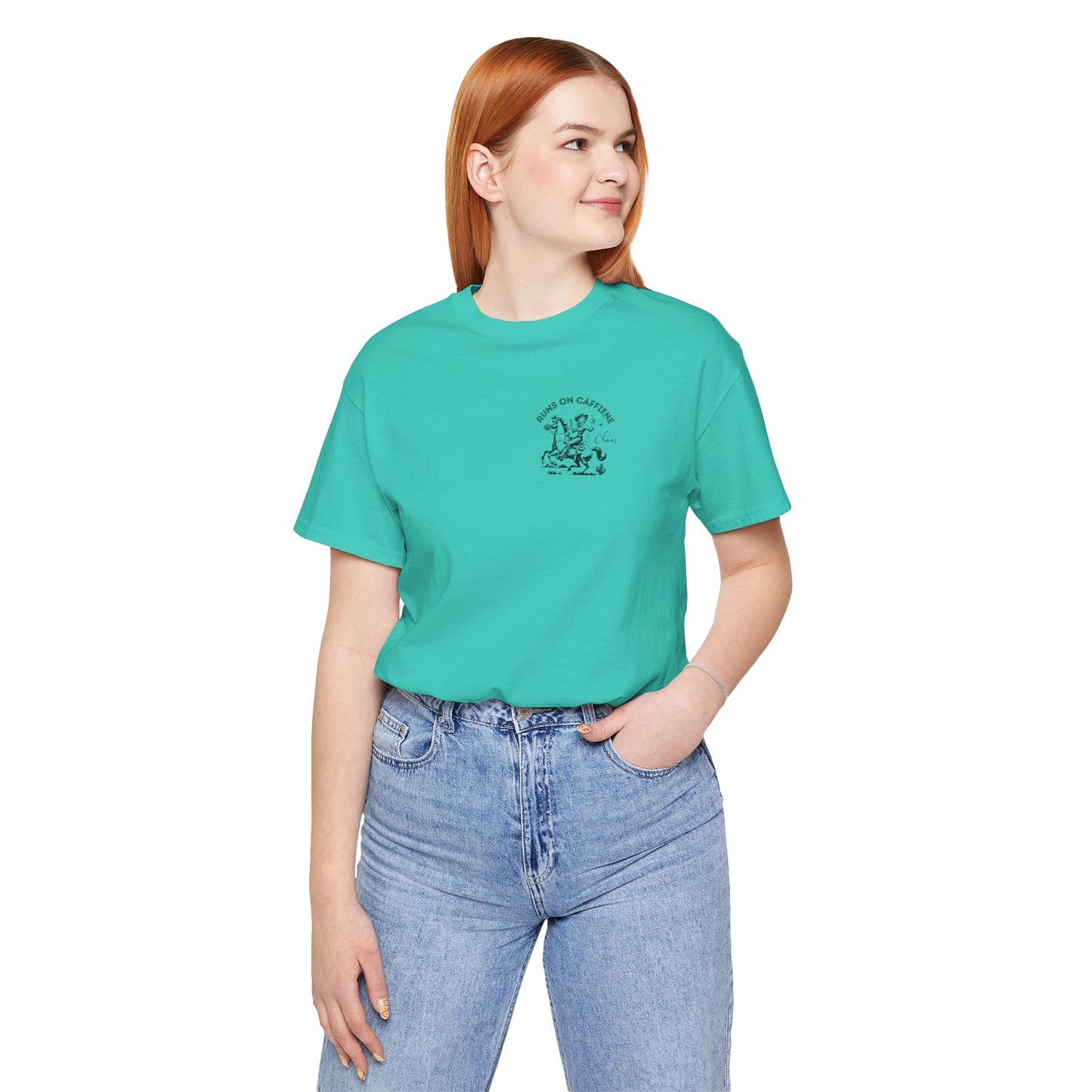 Caffeine and Chaos - Handle Your Shit Graphic Cowgirl Tee