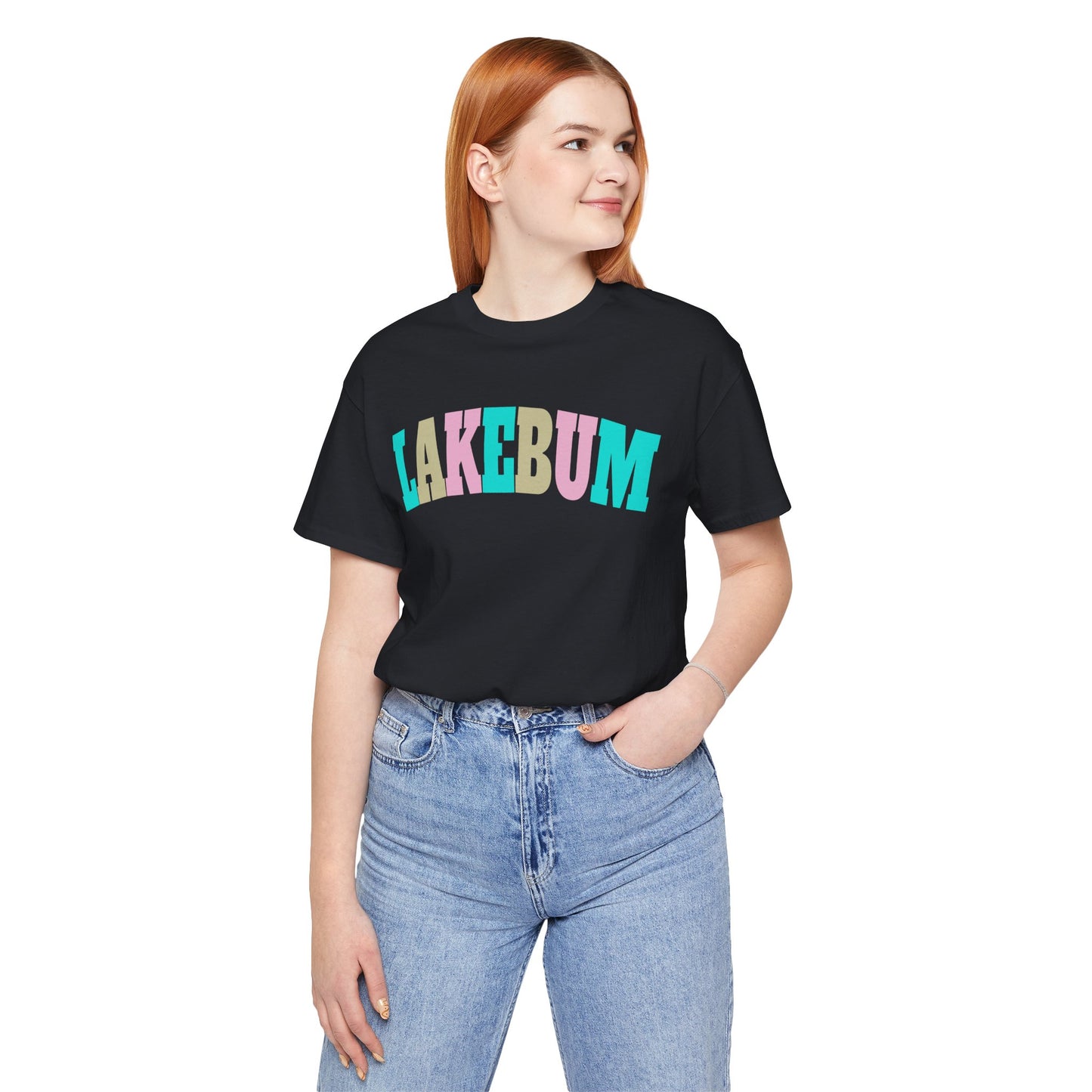 Lakebum Unisex Short Sleeve Tee - Perfect for Summer Getaways, Beach Days, Lake Trips, Casual Outings, Colorful Graphic Tee