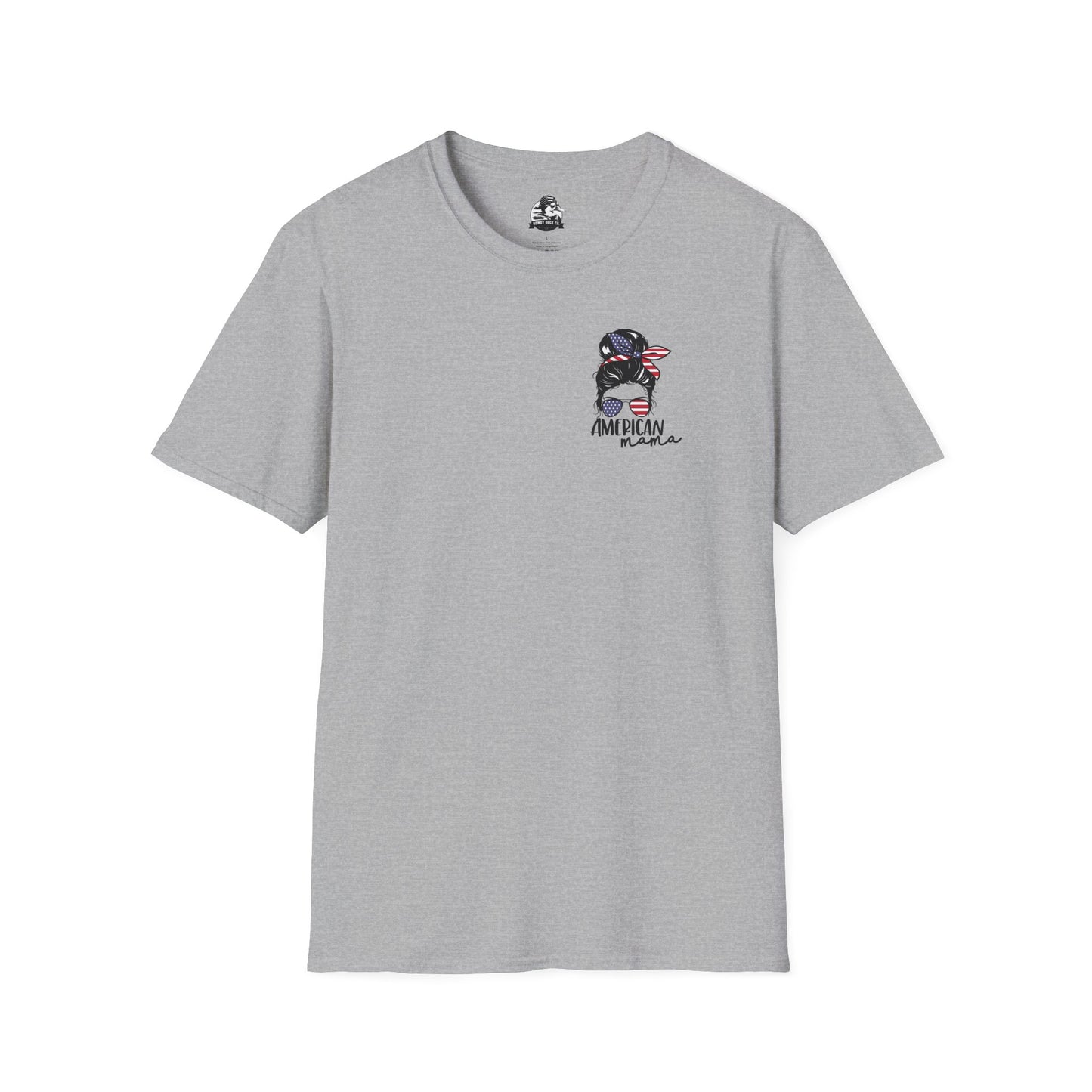 Patriotic Mama T-Shirt, Women's Tee, American Pride Shirt, Independence Day Fashion, Gift for Moms, Casual Summer Top