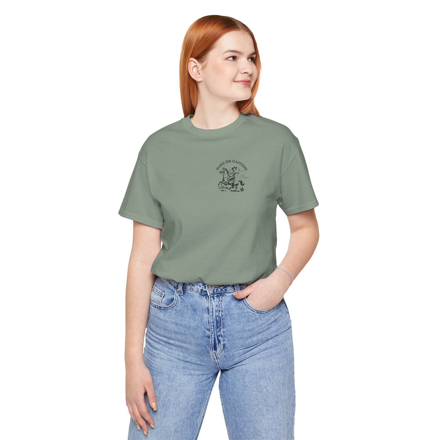 Caffeine and Chaos - Handle Your Shit Graphic Cowgirl Tee