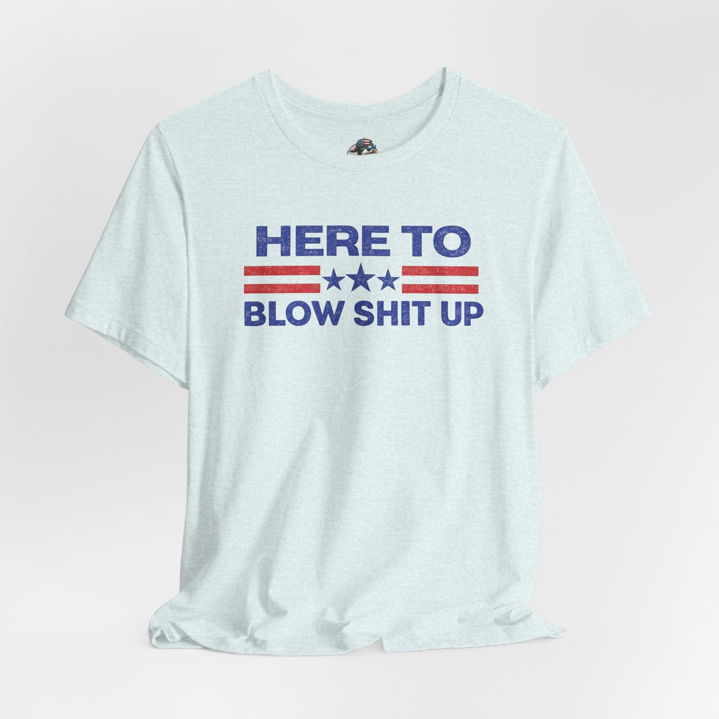 Here To Blow Shit Up Adult Tee