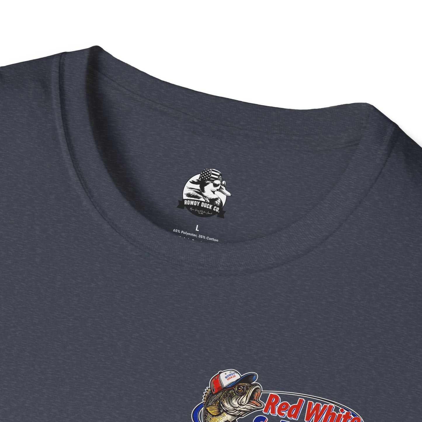 Fishing Enthusiast T-Shirt, Casual Summer Tee, Gift for Anglers, Outdoor Adventure Shirt, Red White & Bruh Design
