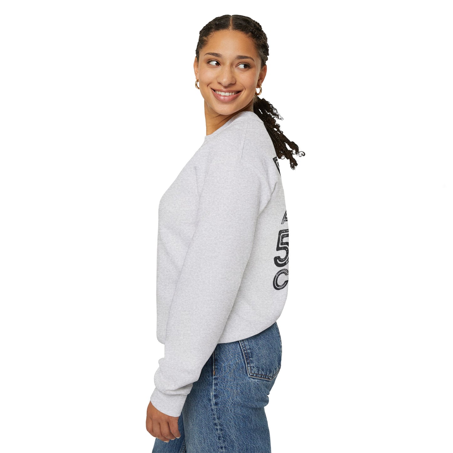 Unisex Fleece Crewneck 50% anxiety 50% coffee
