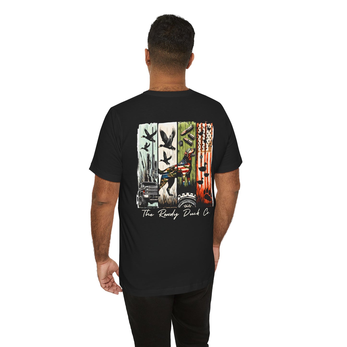 The RowdyDuckCo -Graphic Tee - American Flag Country