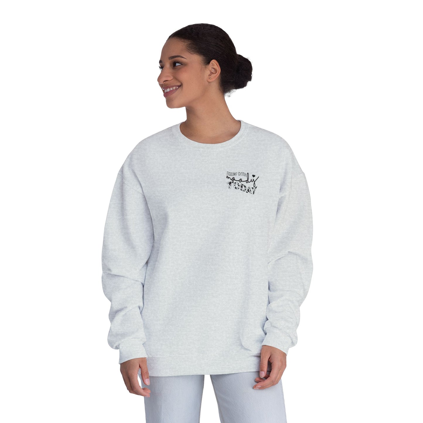 Feeling Extra Moody Unisex Crewneck Sweatshirt, Cute Cow Sweatshirt, Funny Sweatshirt, Animal Lover Gift, Cozy Casual Wear, Birthday Gift